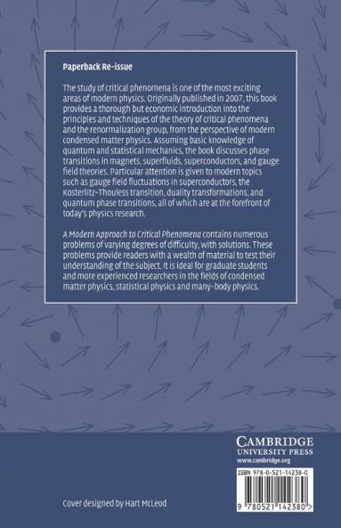 A Modern Approach to Critical Phenomena