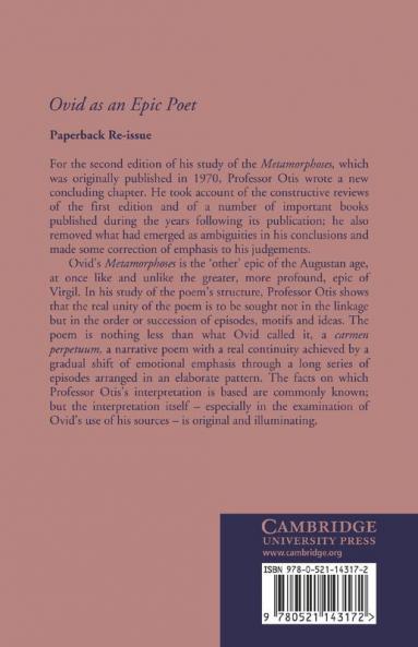 Ovid as an Epic Poet