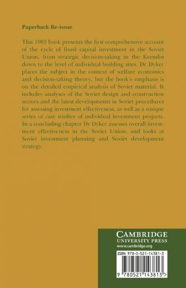The Process of Investment in the Soviet Union
