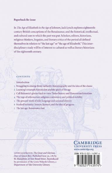 The Age of Elizabeth in the Age of Johnson
