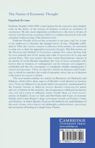 The Nature of Economic Thought