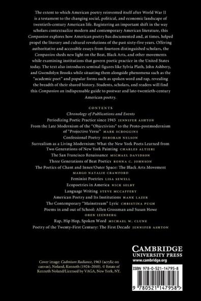 The Cambridge Companion to American Poetry since 1945