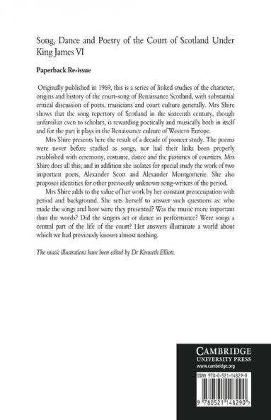 Song Dance and Poetry of the Court of Scotland Under King James VI