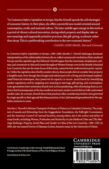 Commerce Before Capitalism in Europe 1300-1600