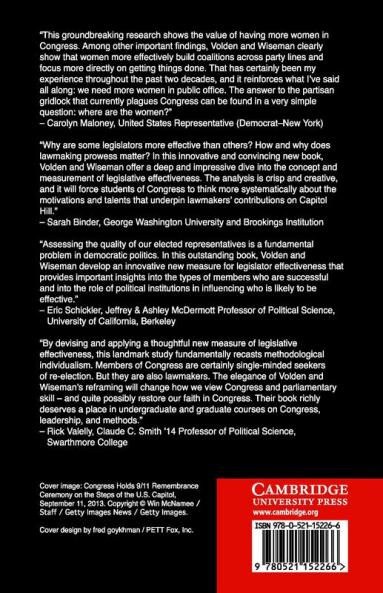 Legislative Effectiveness in the United States Congress