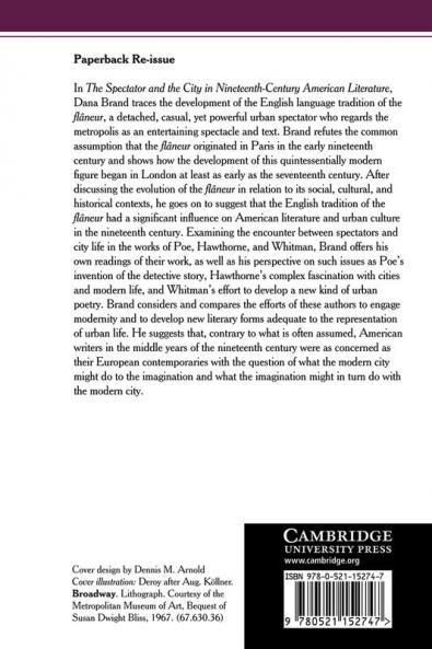 The Spectator and the City in Nineteenth Century American Literature