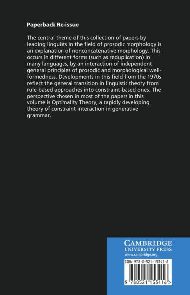 The Prosody-Morphology Interface