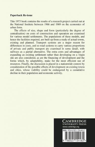 The Structure Size and Costs of Urban Settlements