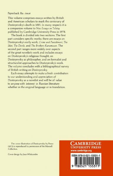 New Essays on Dostoyevsky