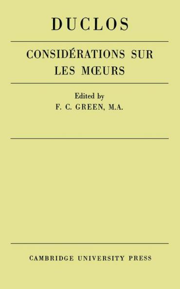 Considerations Sur Les Murs de Ce Siecle