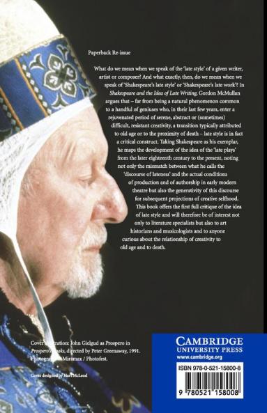 Shakespeare and the Idea of Late Writing