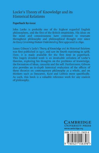 Locke's Theory Knowledge and Its Historical Relations
