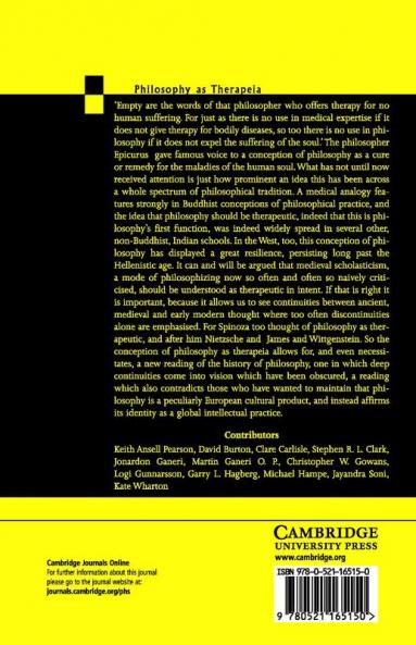 Philosophy as Therapeia