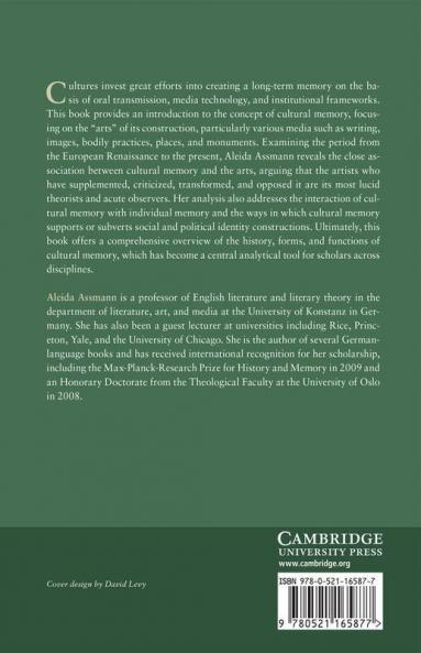 Cultural Memory and Western Civilization