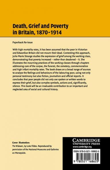 Death Grief and Poverty in Britain 1870 1914