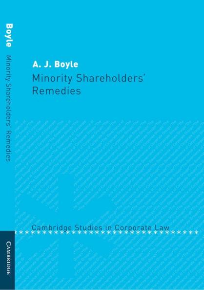 Minority Shareholders' Remedies