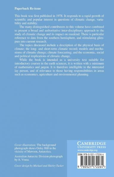 Climatic Change and Variability