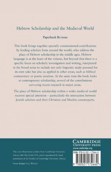 Hebrew Scholarship and the Medieval World
