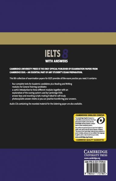 Cambridge IELTS 8 Student's Book with Answers