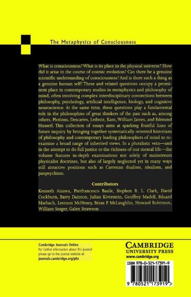 The Metaphysics of Consciousness