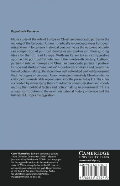 Christian Democracy and the Origins of European Union