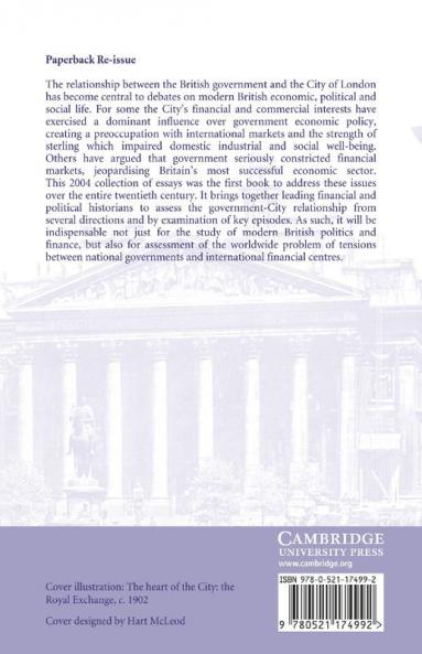 The British Government and the City of London in the Twentieth Century