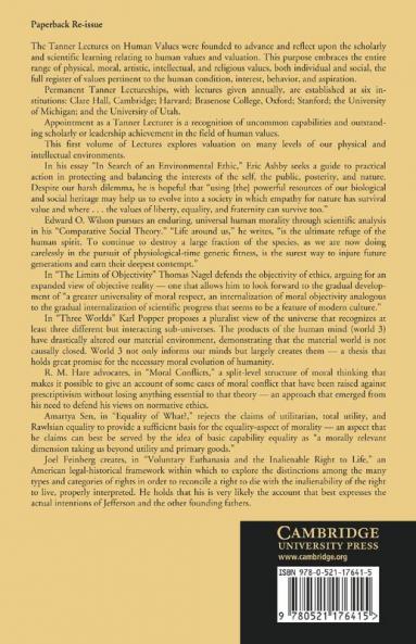 The Tanner Lectures on Human Values