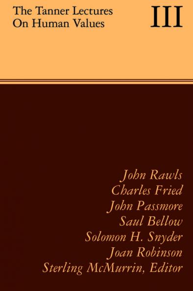 The Tanner Lectures on Human Values