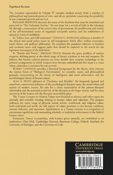 The Tanner Lectures on Human Values