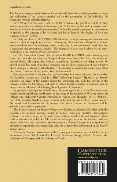 The Tanner Lectures on Human Values