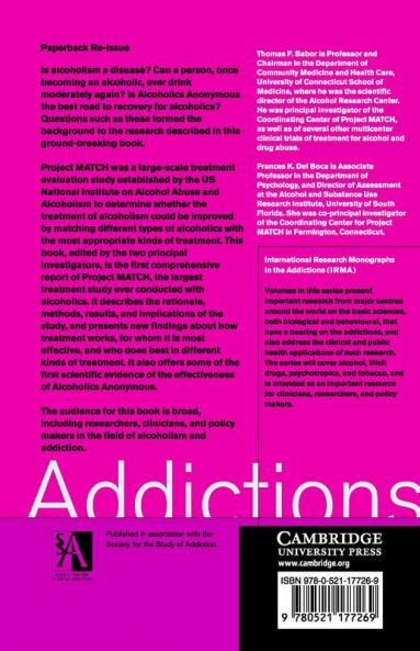 Treatment Matching in Alcoholism