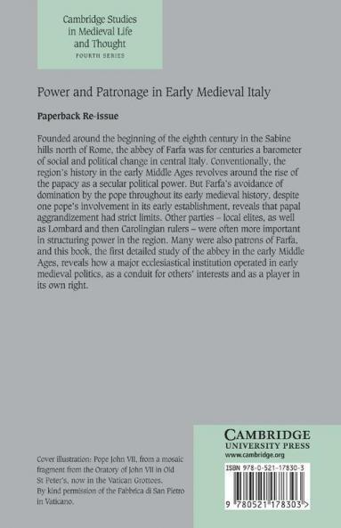 Power and Patronage in Early Medieval Italy