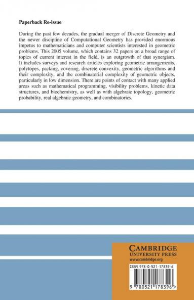 Combinatorial and Computational Geometry