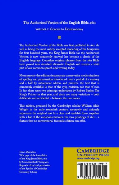 Authorised Version of the English Bible 1611 - Volume 1