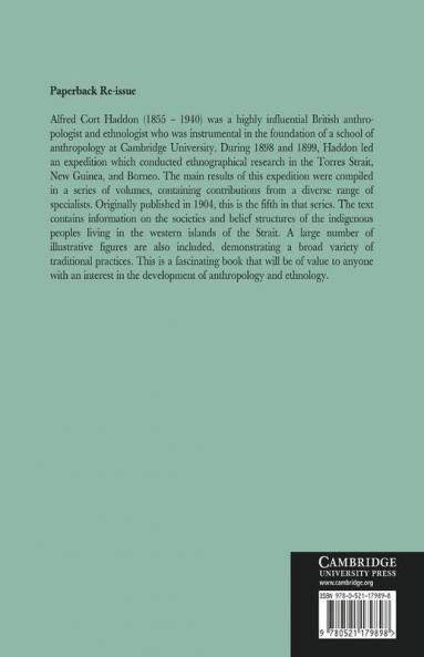 Reports of the Cambridge Anthropological Expedition to Torres Straits