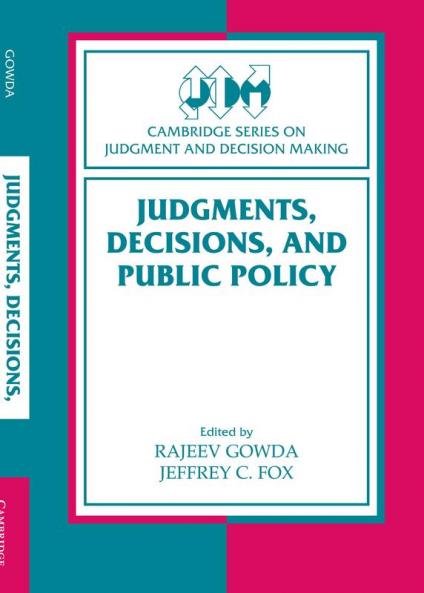 Judgments Decisions and Public Policy