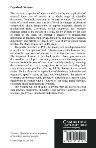 The Classical Thermodynamics of Deformable Materials