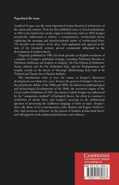 The Four Elements of Architecture and Other Writings