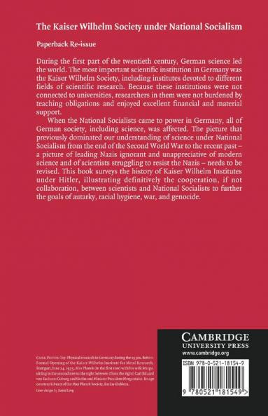 The Kaiser Wilhelm Society Under National Socialism