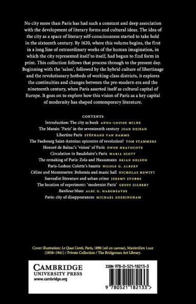 The Cambridge Companion to the Literature of Paris