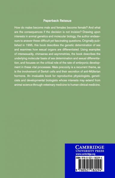 Sex Determination Differentiation and Intersexuality in Placental Mammals