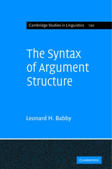 The Syntax of Argument Structure
