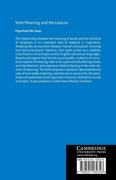 Verb Meaning and the Lexicon
