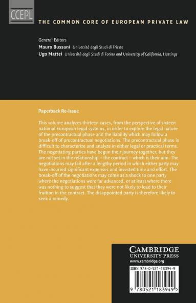 Precontractual Liability in European Private Law