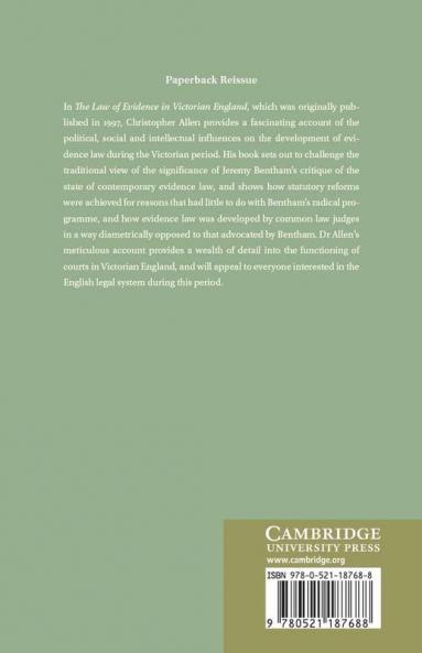 The Law of Evidence in Victorian England