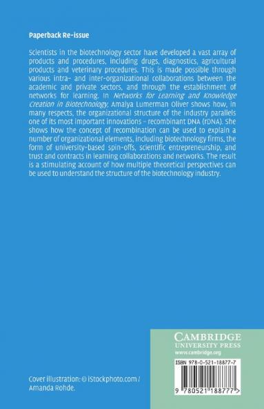 Networks for Learning and Knowledge Creation in Biotechnology