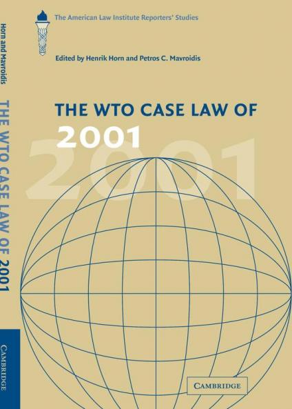 The Wto Case Law of 2001
