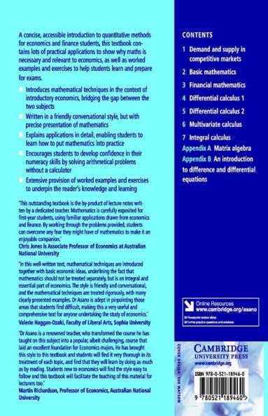 An Introduction to Mathematics for Economics