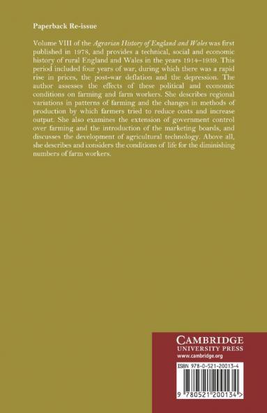 The Agrarian History of England and Wales