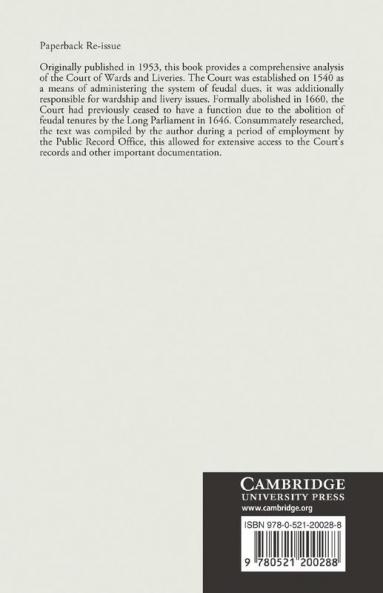 An Introduction to the History and Records of the Courts of Wards and Liveries